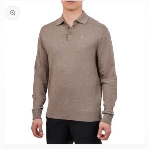 UNITED COLORS OR BENETTON - Men's Long Sleeve Knit Polo Shirt Size XLarge